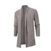 Men's Autumn Mid-Length Trench Coat and Knitted Cardigan Sweater