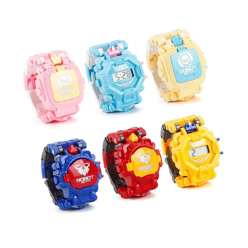 Mecha Roboter Deformation Elektronische Uhr Spielzeug Kindergarten Grundschule Kinder Cooles Spielzeug Ei Twister Geschenk