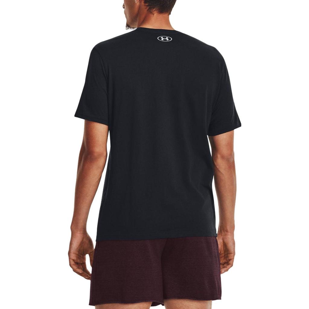 Under Armour Buchstabenprint Rundhals Pullover College-Abzeichen Kurzarm T-Shirt Herren T-Shirts Port-Blau 1379537-001
