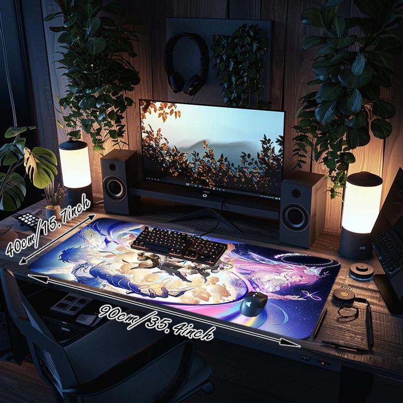 1Pc Fantasy Heroes Gaming Mouse Pad Keyboard Desk Mat Non-slip Rubber Lock Edge Waterproof Computer Mousepad for Office Home Decor S1750