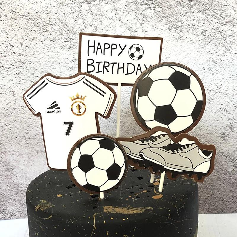 

Basketball Football Cupcake Topper Sports Boy Theme Happy Birthday Cake Topper For Kids Birthday Party Cake Decorations