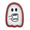 Halloween Coffee Ghost Decoration Wooden Ghost Sign Halloween Tabletop Centerpiece for Home Coffee Bar Tiered Tray Fireplace Shelf Table Decor
