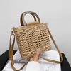 Raffia Tote Women's High Quality Beach Tote Summer Purse Pull String Close Crochet Woven Bag Shoulder Bag