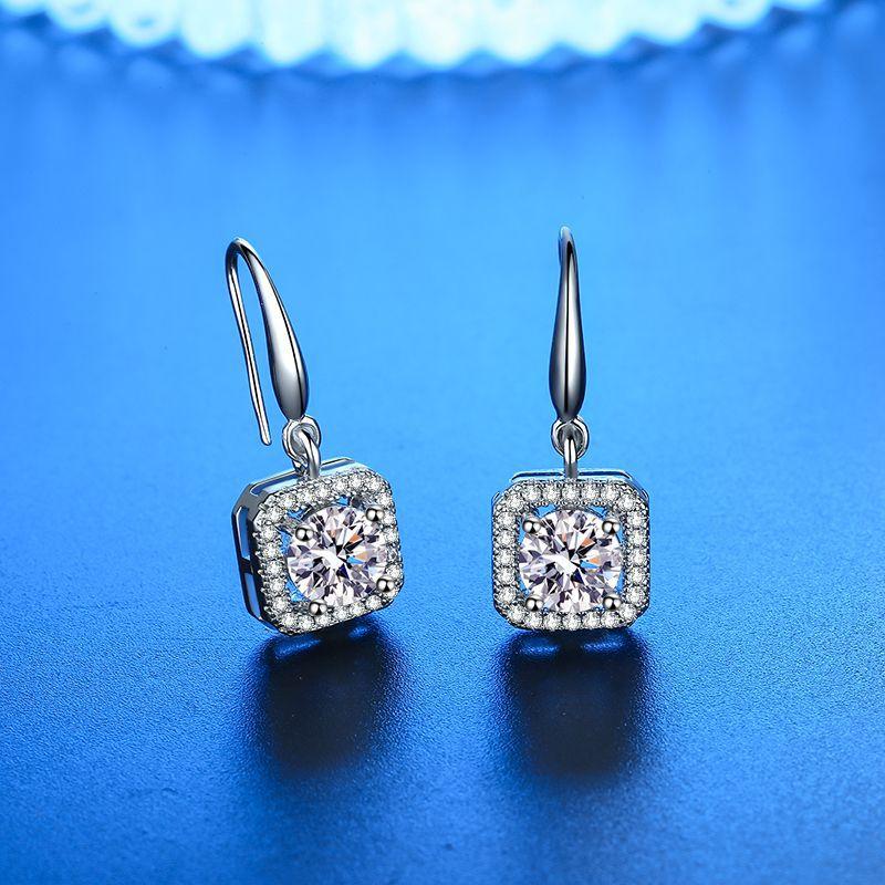 925 Sterling Silver Stud Earrings zircon For Women Fashion Exquisite Student Girlfriend Jewelry AccessoriesGood product