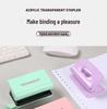 Effort-Saving Double-Hole Loose-Leaf Binder Punch with Ruler - Macaron Colors, Metal Office Tool