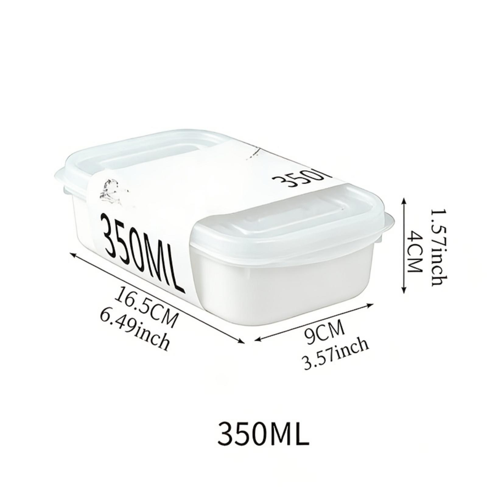 10PCS Food Grade PP Plastic Storage Containers Boxes Graduated Airtight Freezer Food Keeper Refrigerator Fresh PP Box 10pcs(350ml)