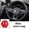 49mm ABS Car Steering Wheel Emblem Sticker for Volkswagen VW Rline Auto Interior Center Logo Badge Cover Accessories QT8