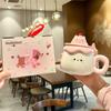 Super Cute Pudding Ceramic Mug, a Particularly Beautiful Cup, a Birthday Gift for Girls, and a Souvenir Gift for Girlfriends