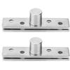 2pcs Silver Pivot Hinge Stainless Steel Concealing Hinge Rotating Rotating Door Hinge  Door Hinges