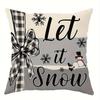 Christmas Decoration Pillowcase Merry Christmas Snowman Pattern Is Suitable for Home Living Room Room Sofa Cushion Cover
