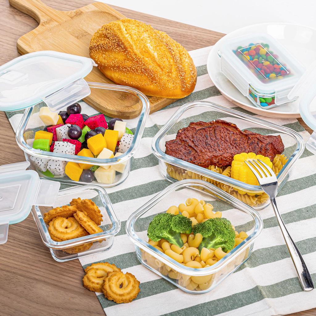 Borosilicate Glass Food Storage & Microwave Safe Bento Box Set