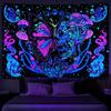 Planet Blacklight Tapestry Trippy Galaxy Uv Reactive Waterfall Landscape Wall Funny Tapestries Mysterious Mushroom Bohemia Tapiz