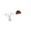 Boho Resin Deer Head Sculpture Wall Mount Decor for Office Home with Miniature Sofa Couch Chair