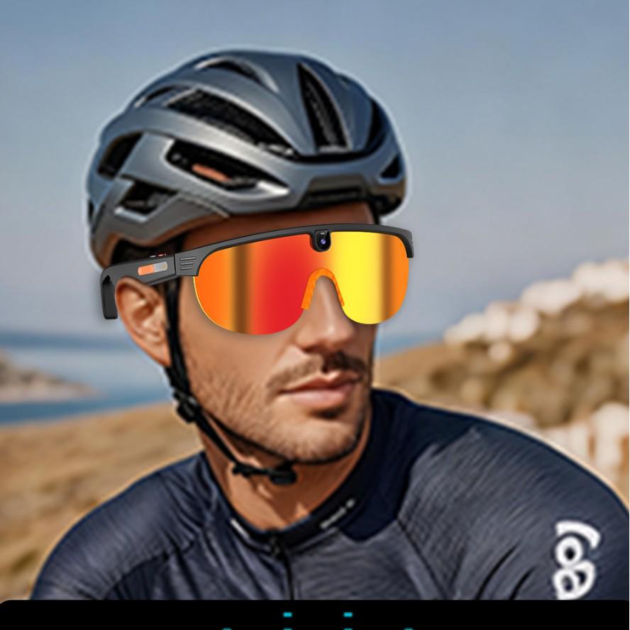AI Smart Cycling Glasses with Camera: Bluetooth, Translation, HD Photos for Outdoor Cycling