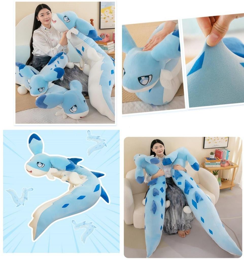 Large Blue Dragon Plush Toy Stuffed Animal Pillow Doll For Girls Wholesale
