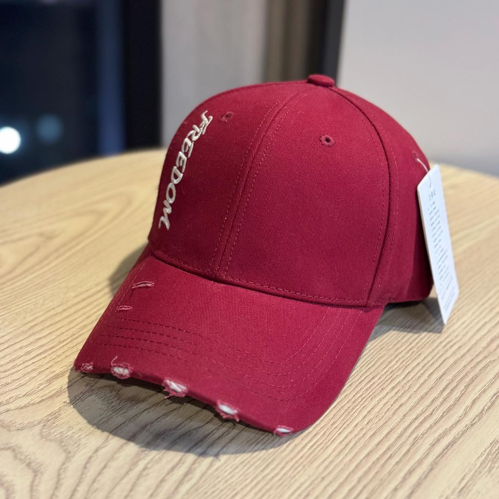 High-quality, Personalized, Fashionable, Frayed-edge Letter Embroidery New Wide-brim Baseball Cap, Trendy and Versatile for Both Men and Women