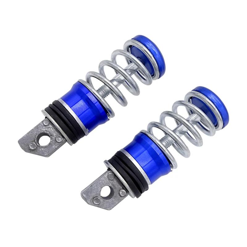 1 Pair Spring Foot Rest Motorcycle Front Footrests  Anti-Slip Foot Rest Scooter Foot Pegs for Yamaha Sukuzi Hond etc Moto Pedals
