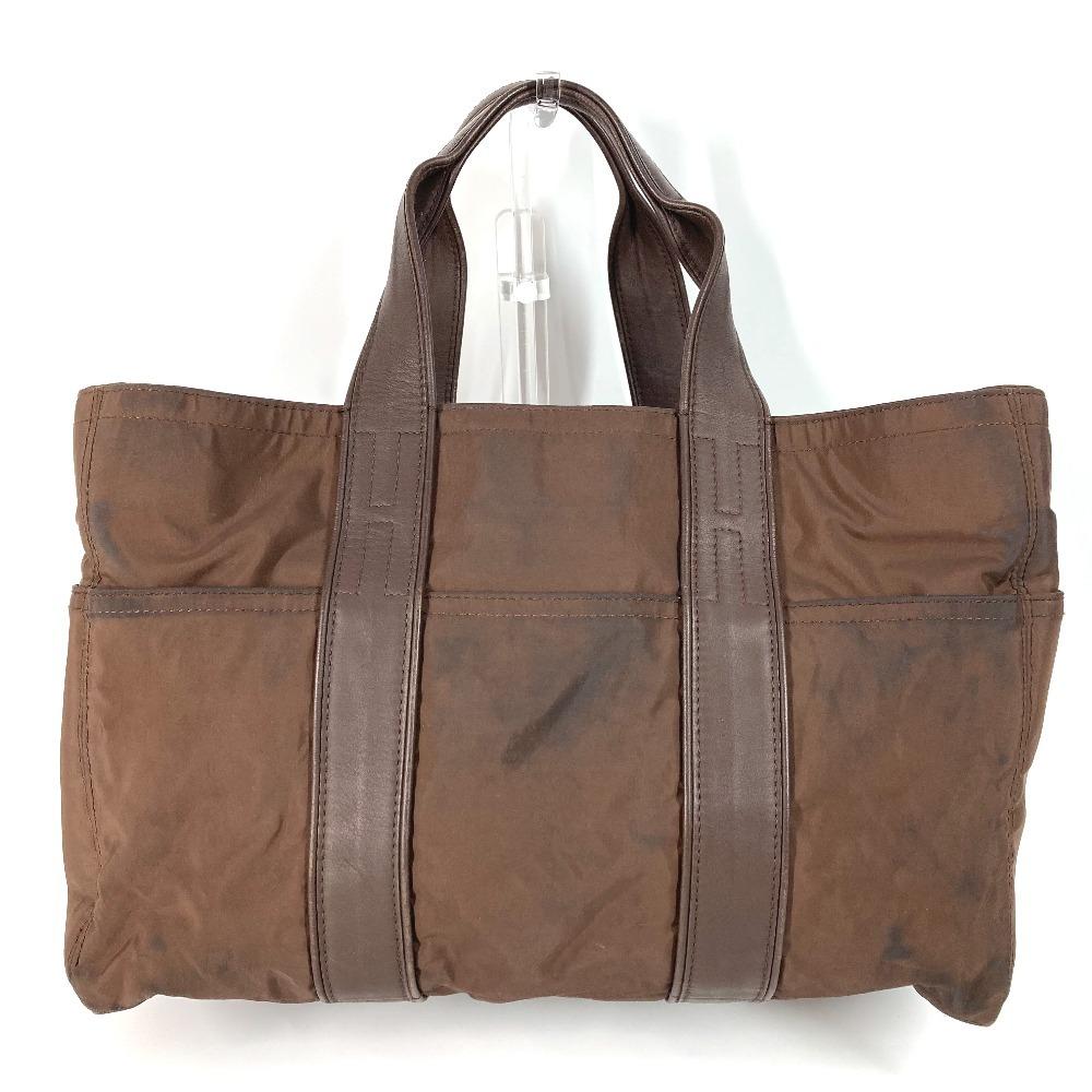 HERMES Tote Bag Hand Bag Brown