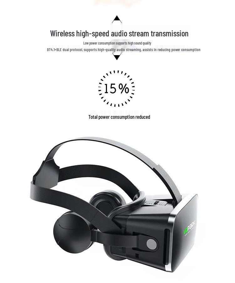 Headset VR Inteligente: Óculos de Realidade Virtual 3D com Jogos Somatossensoriais, Cinema, Dissipação de Calor e Fones de Ouvido Bluetooth