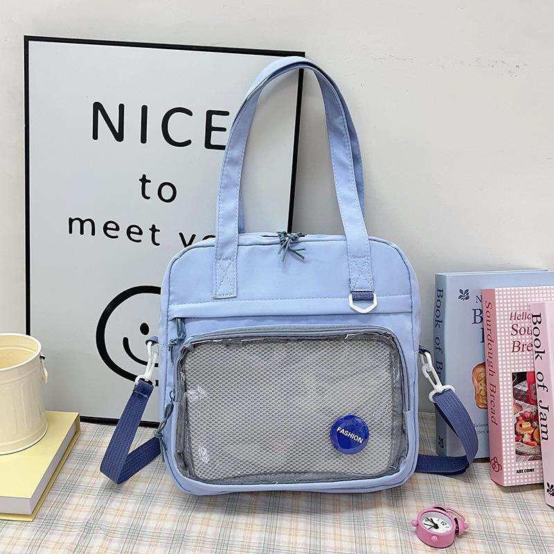 New Fashionable and Cute Bag Single Shoulder Transparent Messenger Bag Large Capacity Casual Women's Bag Student Women's Handbag