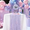 Glitter Sequin Table Runner for Wedding Party Table Decoration Supplies Little Mermaid Theme Birthday Decor Favors Tablecloth