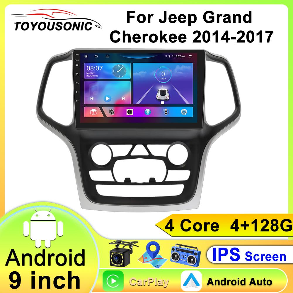 Android Car Multimedia Player For Jeep Grand Cherokee 2014-2017 GPS Navigation CarPlay 4G Head Unit Stereo Video Player