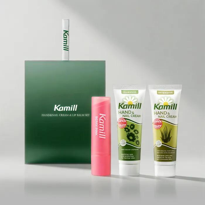 

Camille Веганский цветной бальзам Ягодный розовый 4,2 г + Мини Классический интенсивный крем для рук 30 мл x 2 шт. Набор