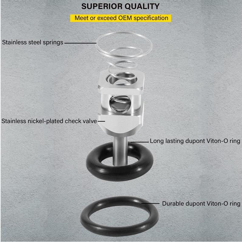 MC-300 Fuel Check Valve Rebuild Kit for Harley Davidson 2001~2022 O-rings Spring (4Pcs/Set)