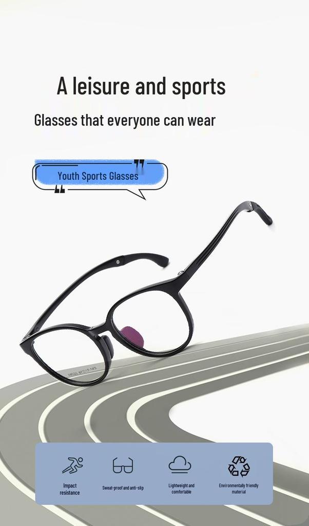 Children's Ultra-Light Silicone Adjustable Glasses Frame with Detachable Nose Pad
