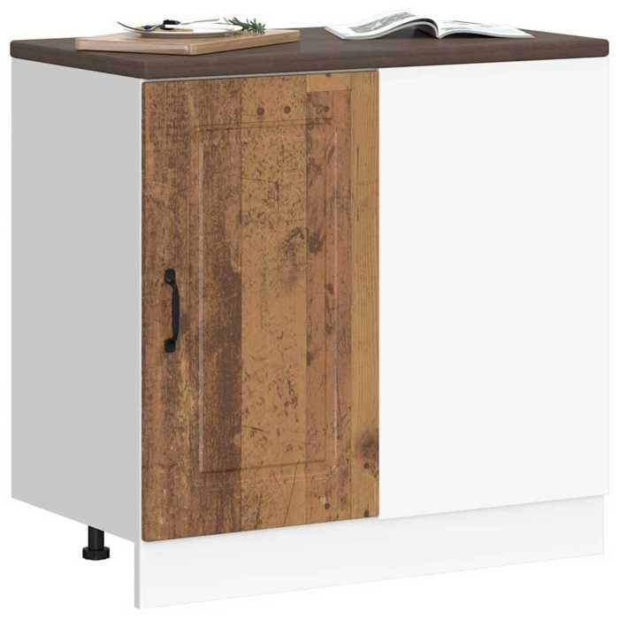 VidaXL Armoire de cuisine Kalmar vieux bois bois d'ingénierie, meuble d'évier, meuble de cuisine avec tiroir 854326