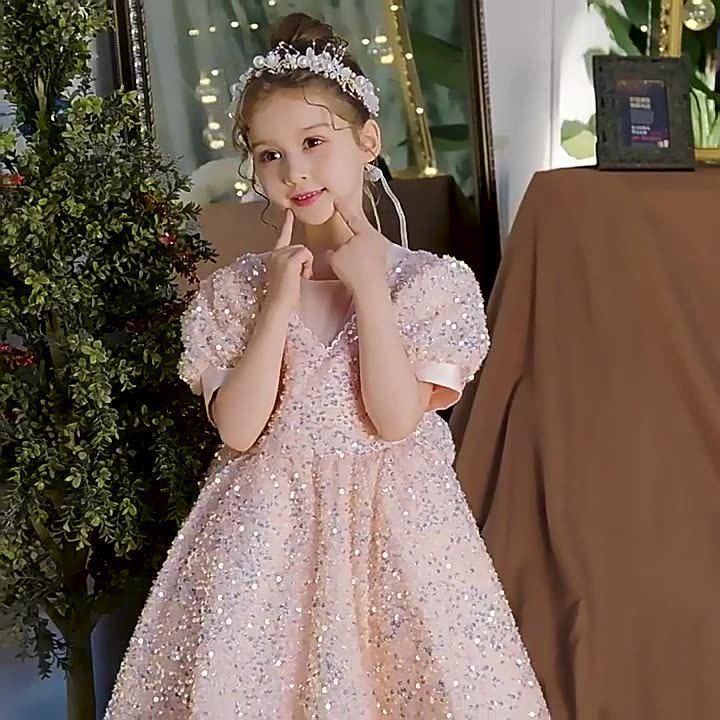 Girls' Floral Princess Headband: Pearl & Ribbon Flower Crown for Birthdays & Performances