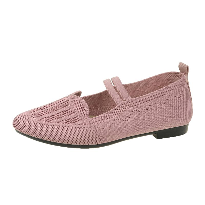 Fashion 2025 Solid Color Mesh Mary Jane Shoes Size Female Summer Footwear Non-slip Breathable Loafers Woman Ballet Shoes