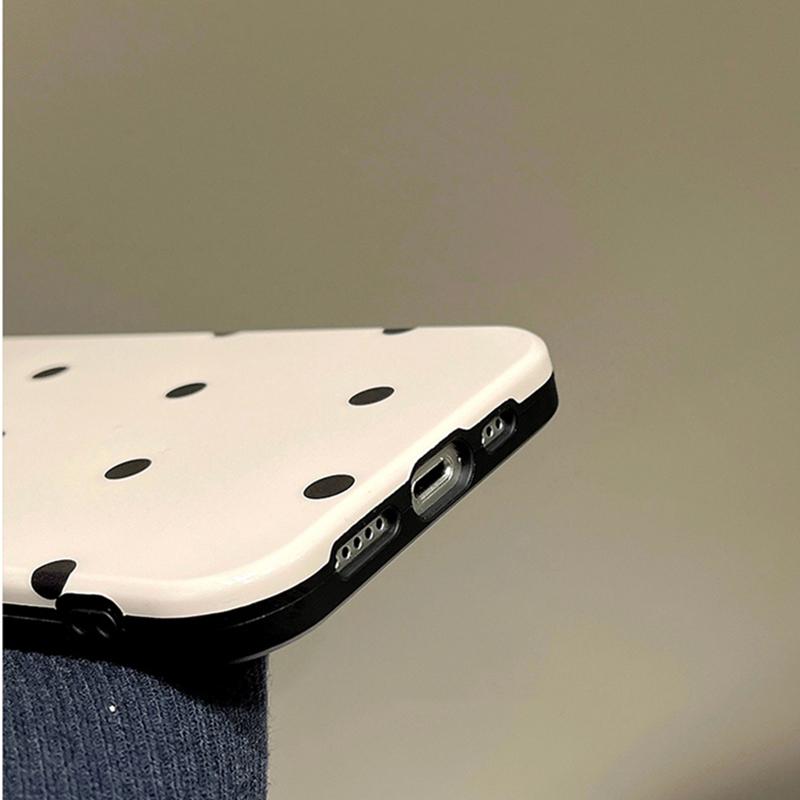 Cute Polka Dots Print Phone Case for Iphone 16 15 16pro 11 15Pro 14 14pro 13 Pro Max 12 Protective Silicone Back Cover