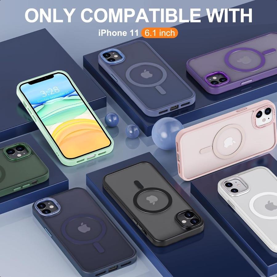 

Чехол Hython для iPhone 11 Чехол Магнитные Полупрозрачные Матовые Чехлы для Телефона 6.1 [Совместим с MagSafe] Тонкий Плотно Прилегающий Ударопрочный Бу United States