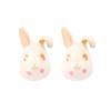 S925 Silver Needle Diamond Inlaid Rabbit Stud Earrings - Cute Japanese & Korean Style for Women