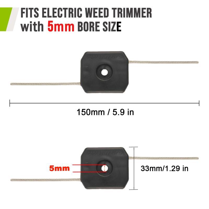 5-18Pcs Break Resistant Cordless Grass Trimmer Replacement Steel Wire Line Electric Trimmer Accessory for Outdoor Weed Cutting
