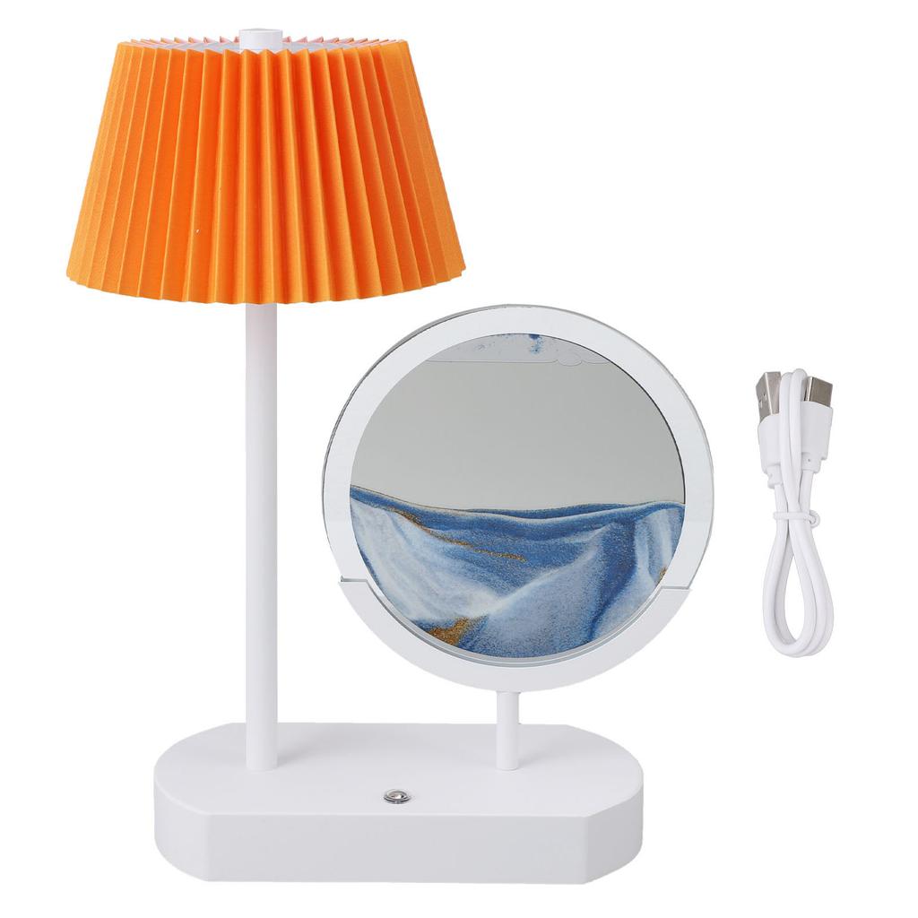 Moving Sand Art Desk Lamp Creative Cordless Touch Control Stepless Dimming 3 Color Quicksand Lamp