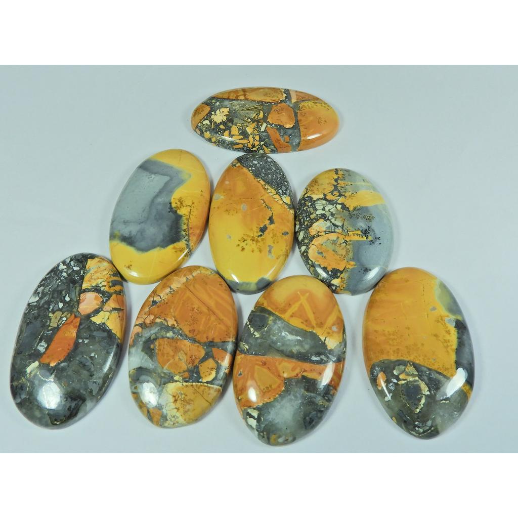 42-47MM Natural Malingano Jasper Oval Cabochon Gemstone 8Pcs Lot 464Cts SY-359