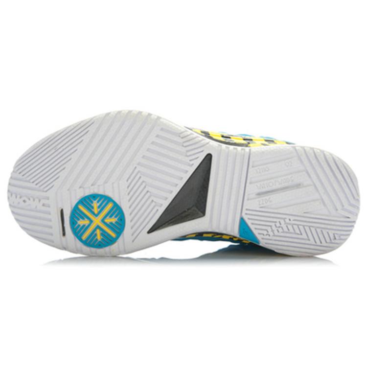 New LiNing WOW 2 Cushioning Breathable Wear Resistant Mid Top Basketball Shoes Men's Black Yellow Blue ABAJ003-13