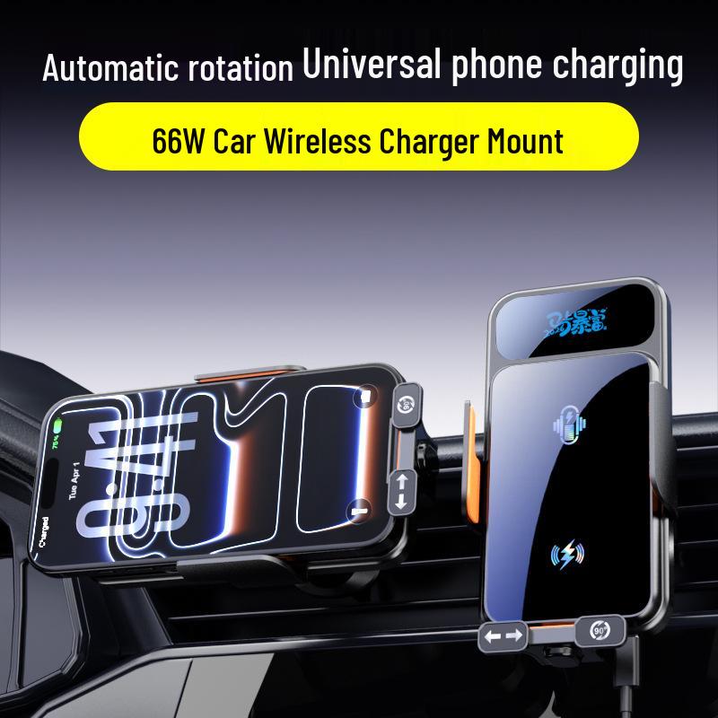 Universal Electric Clamping Wireless Car Phone Holder & Charger for Air Vent, 2026 Navigation Edition