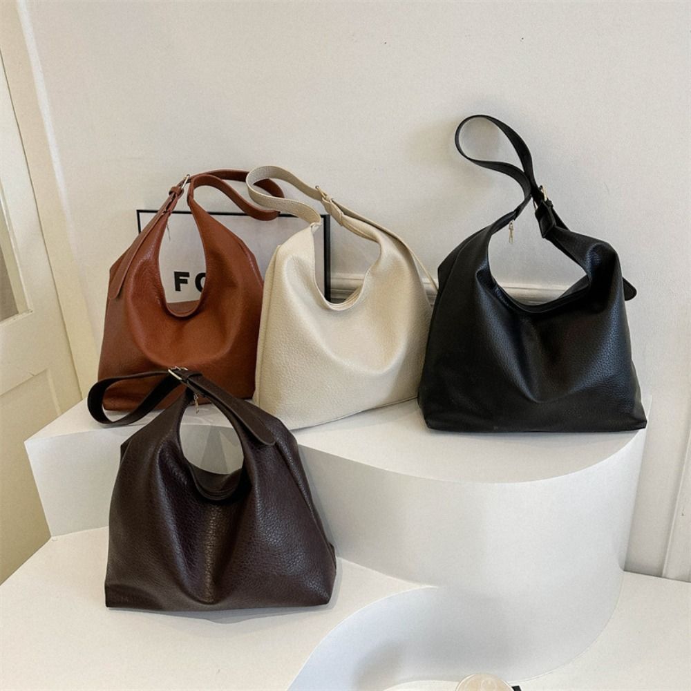 Casual Leather Tote Bag Designer Commuting Sling Bag Trendy Shoulder Bag  Men Women