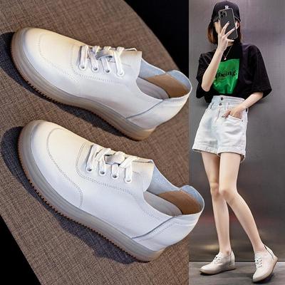 Kadın 2024 İlkbahar Beyaz Slip-On Dana Derisi Ayakkabı: Boy Uzatan, Yumuşak Taban, Slim Fit, Her Şeye Uyumlu