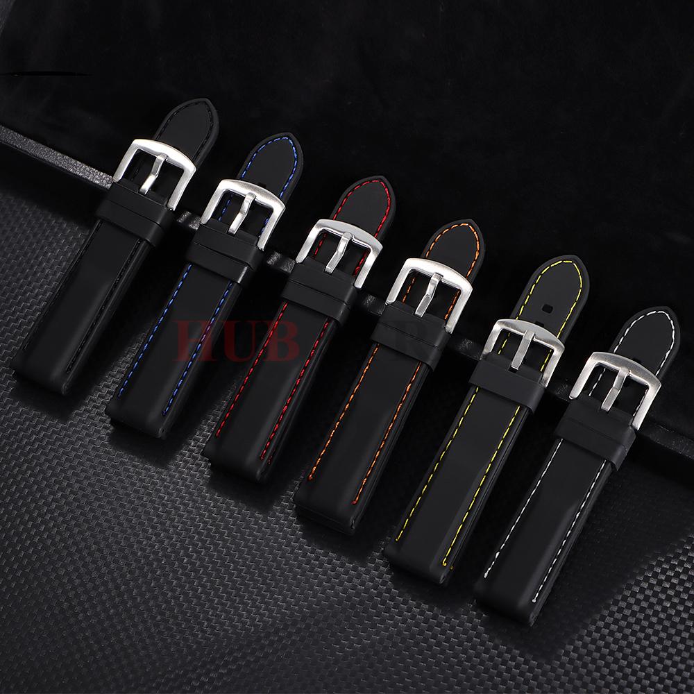 Silicone Rubber Watch Band 26mm 18mm 20mm 22mm 24mm Universal Waterproof Sport Strap for Casio for Seiko Bracelet Watchband