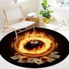 Burning Ball Round Area Rug,Carpet Rug for Living Room Bedroom Sofa Playroom Decor,Non Slip Floor Mat