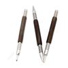 3PC Pointed/Flat Center Punch Positioning Fixer Black Cylindrical Nail Punching Pin Drilling Tool Accessory Set