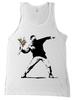 Banksy Lanceur de Fleurs Graffiti Chucker Lancer Bombe T-shirt Unisexe QUALITÉ & DOUX