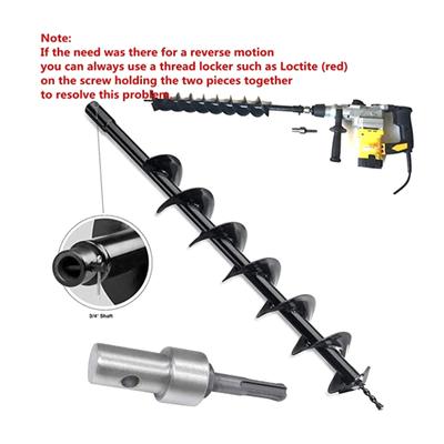 Hammeradapter mit rundem Schaft, 2 Schlitze, Bohreradapter, SDS-Schaftdornanschluss für Erdbohrerkopf, Elektrowerkzeugteil