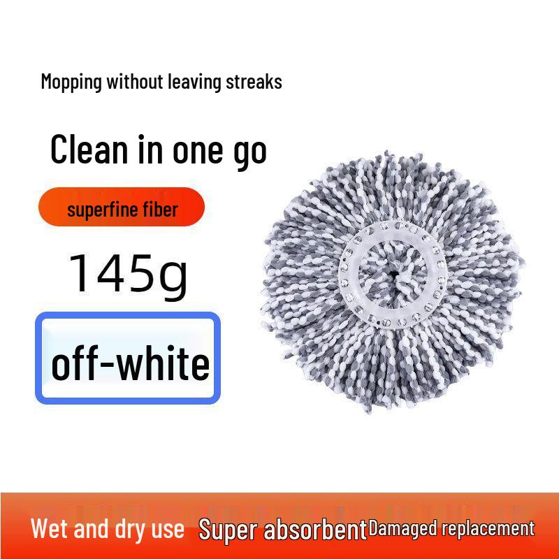 Universal Thickened Rotating Mop Head Replacement - Cotton, Lengthened, Durable