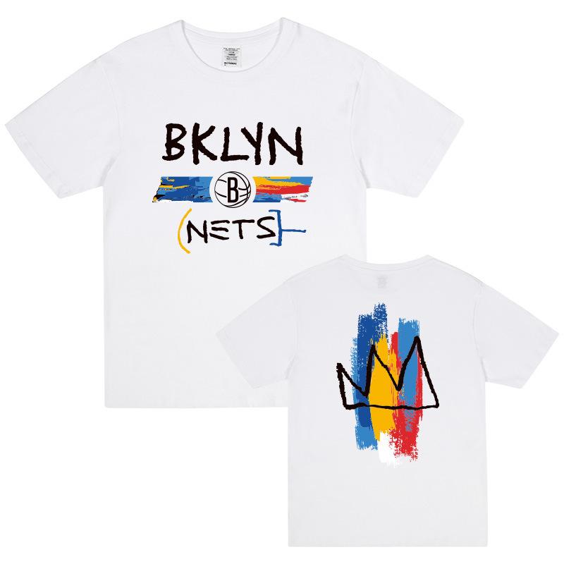 Nets Irving Durant Short Sleeved Tshirt Mens Summer Basketball Loose Oversized Training Jersey