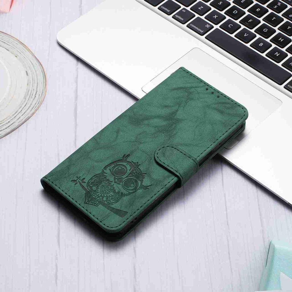 8-Color Owl Embossed Pattern Flip Card Design Wallet Case for Redmi Note 14/Note 12/13C/14C/Xiaomi 14T,Xiaomi 11T,13 Lite,Mi 11 Lite,Poco X6...